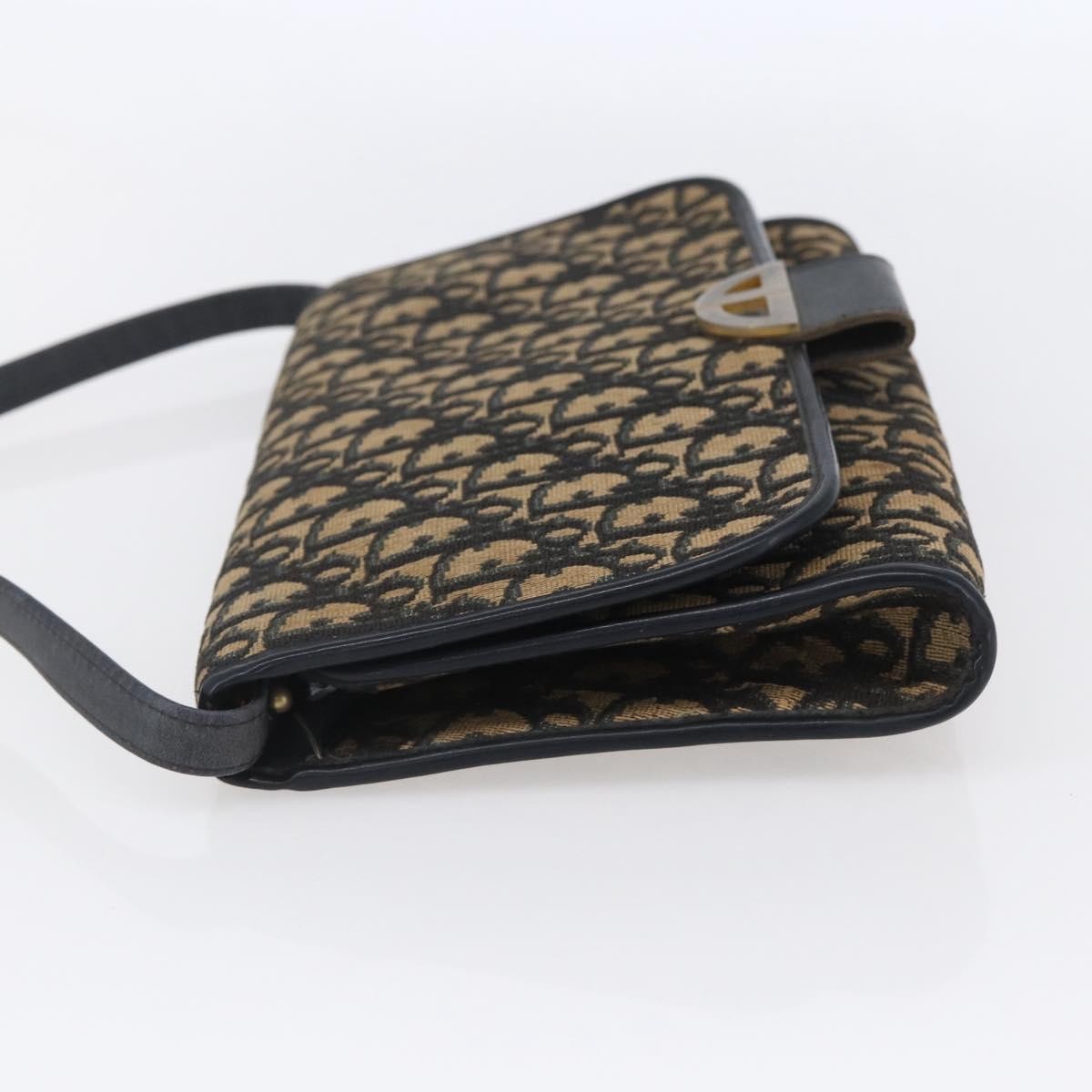 Christian Dior Vintage Trotter Flap Shoulder Bag Diorissimo Canvas Navy Canvas Shoulder Bag Bag ()