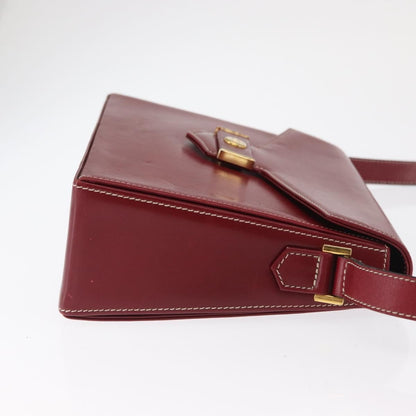 Christian Dior Vintage Cd Logo Shoulder Bag Leather Red Leather Shoulder Bag Bag ()