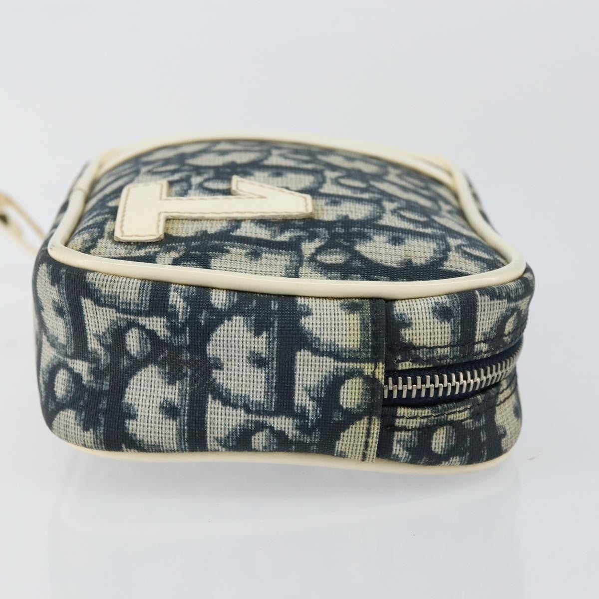 Christian Dior Vintage Trotter Pouch Diorissimo Canvas Navy Pvc Clutche & Pouche Bag ()