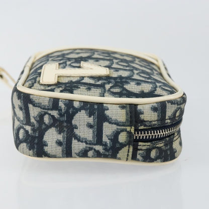 Christian Dior Vintage Trotter Pouch Diorissimo Canvas Navy Pvc Clutche & Pouche Bag ()