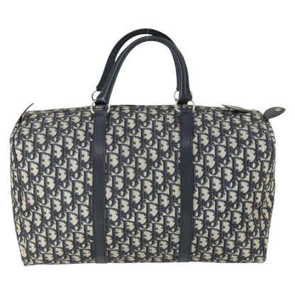 Christian Dior Vintage Trotter Boston Bag Canvas Navy Canvas Travel Bag Bag ()