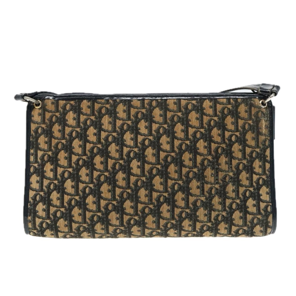Christian Dior Vintage Trotter Shoulder Bag Canvas Navy Canvas Bag ()