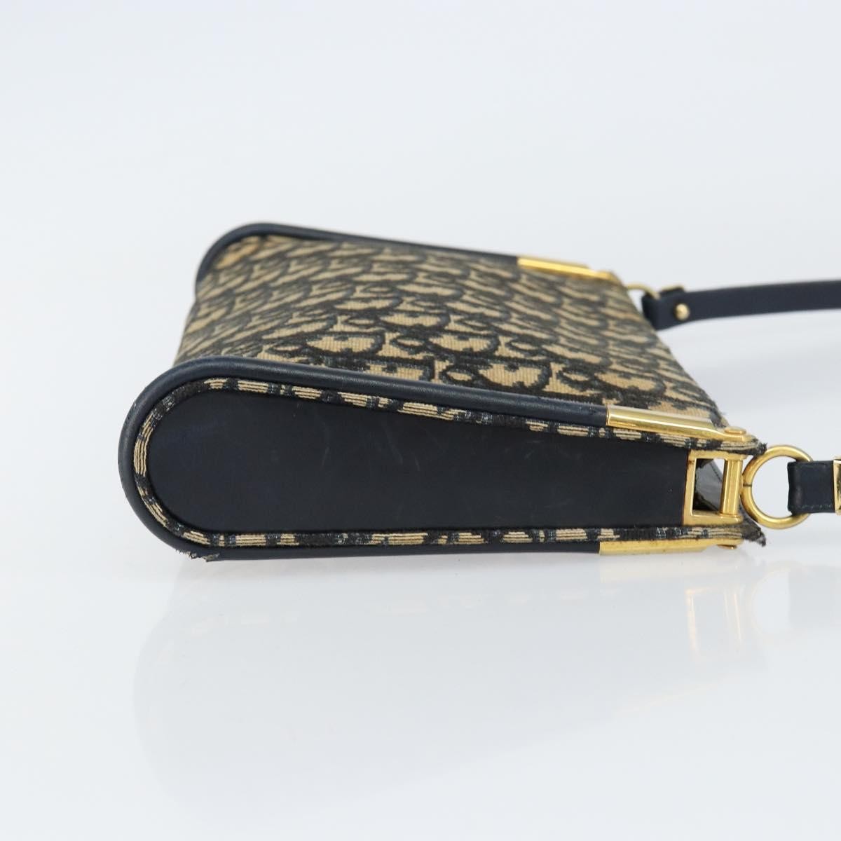 Christian Dior Vintage Trotter Shoulder Bag Canvas Navy Canvas Shoulder Bag Bag ()