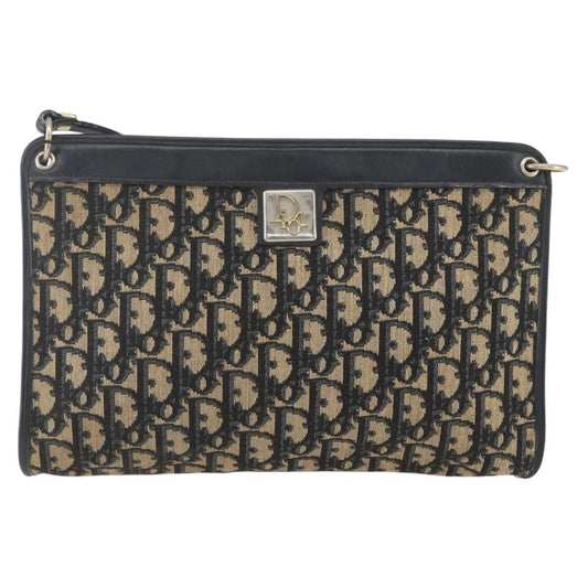 Christian Dior Vintage Trotter Shoulder Bag Canvas Navy Canvas Shoulder Bag Bag ()