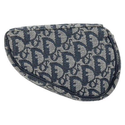 Christian Dior Vintage Saddle Coin Purse Diorissimo Canvas Navy Canvas Clutche & Pouche Bag ()