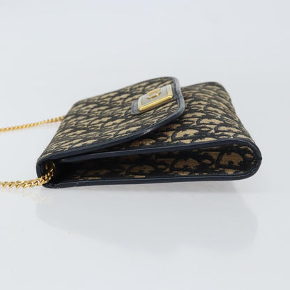 Christian Dior Vintage Cd Chain Flap Shoulder Bag Diorissimo Canvas Navy Canvas Shoulder Bag Bag ()