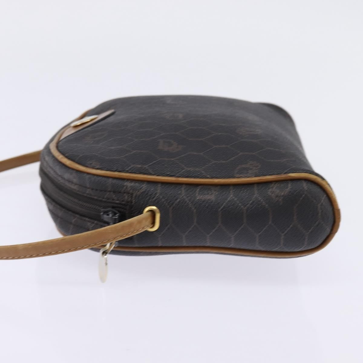 Christian Dior Vintage Honeycomb Shoulder Bag Canvas Black Canvas Bag ()