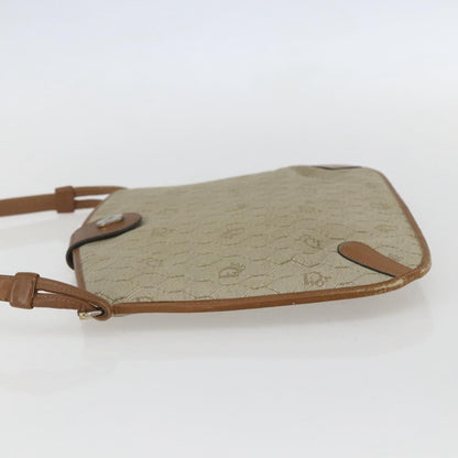 Christian Dior Vintage Honeycomb Shoulder Bag Canvas And Leather Beige Canvas Shoulder Bag Bag ()