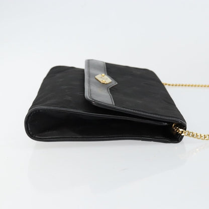 Christian Dior Vintage Cd Chain Flap Shoulder Bag Diorissimo Canvas Black Nylon Shoulder Bag Bag ()