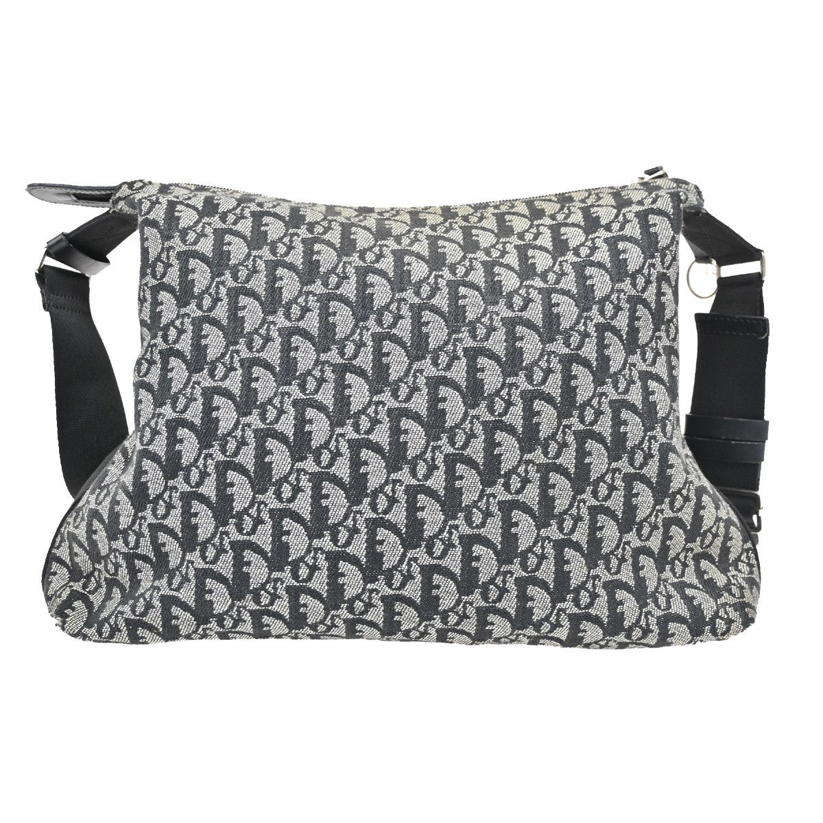 Christian Dior Vintage Trotter Messenger Bag Diorissimo Canvas Black Canvas Shoulder Bag Bag ()