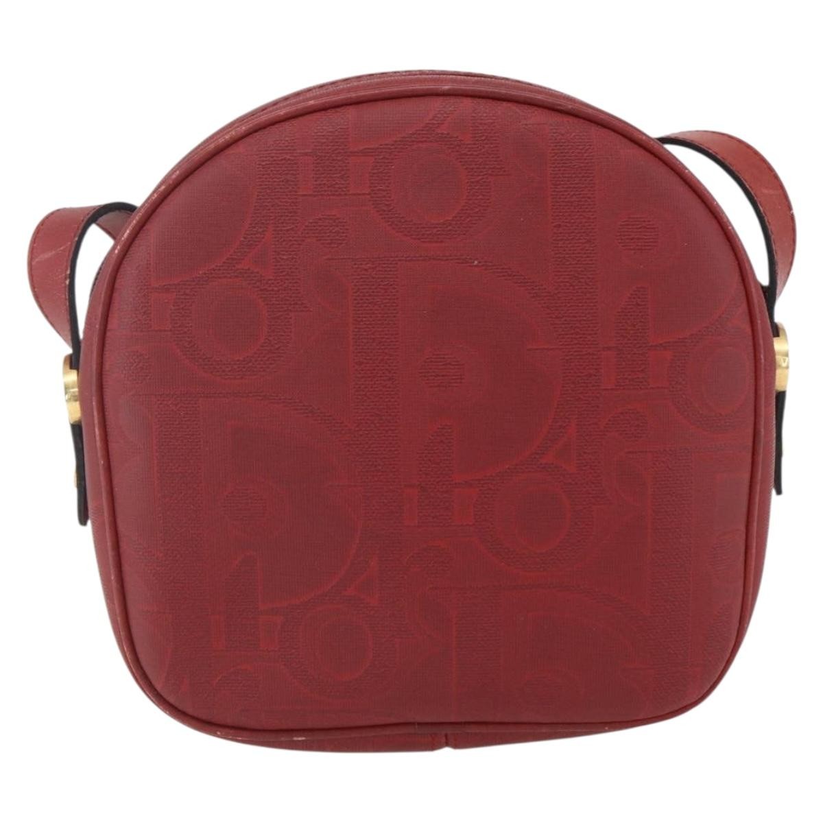 Christian Dior Trotter Shoulder Bag Canvas Red Canvas Shoulder Bag Bag ()