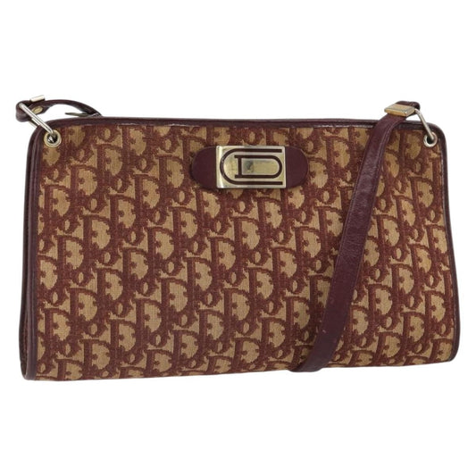 Christian Dior Vintage Trotter Shoulder Bag Canvas Red Canvas Shoulder Bag Bag ()