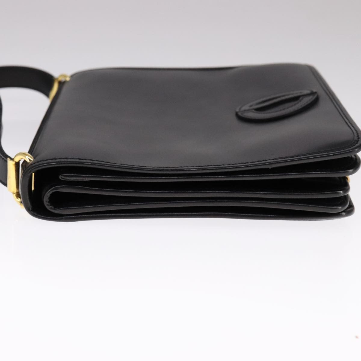Christian Dior Vintage Shoulder Bag Leather Black Leather Shoulder Bag Bag ()