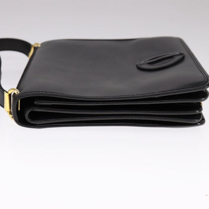 Christian Dior Vintage Shoulder Bag Leather Black Leather Shoulder Bag Bag ()