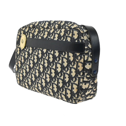 Christian Dior Vintage Trotter Shoulder Bag Canvas Blue Canvas Shoulder Bag Bag ()