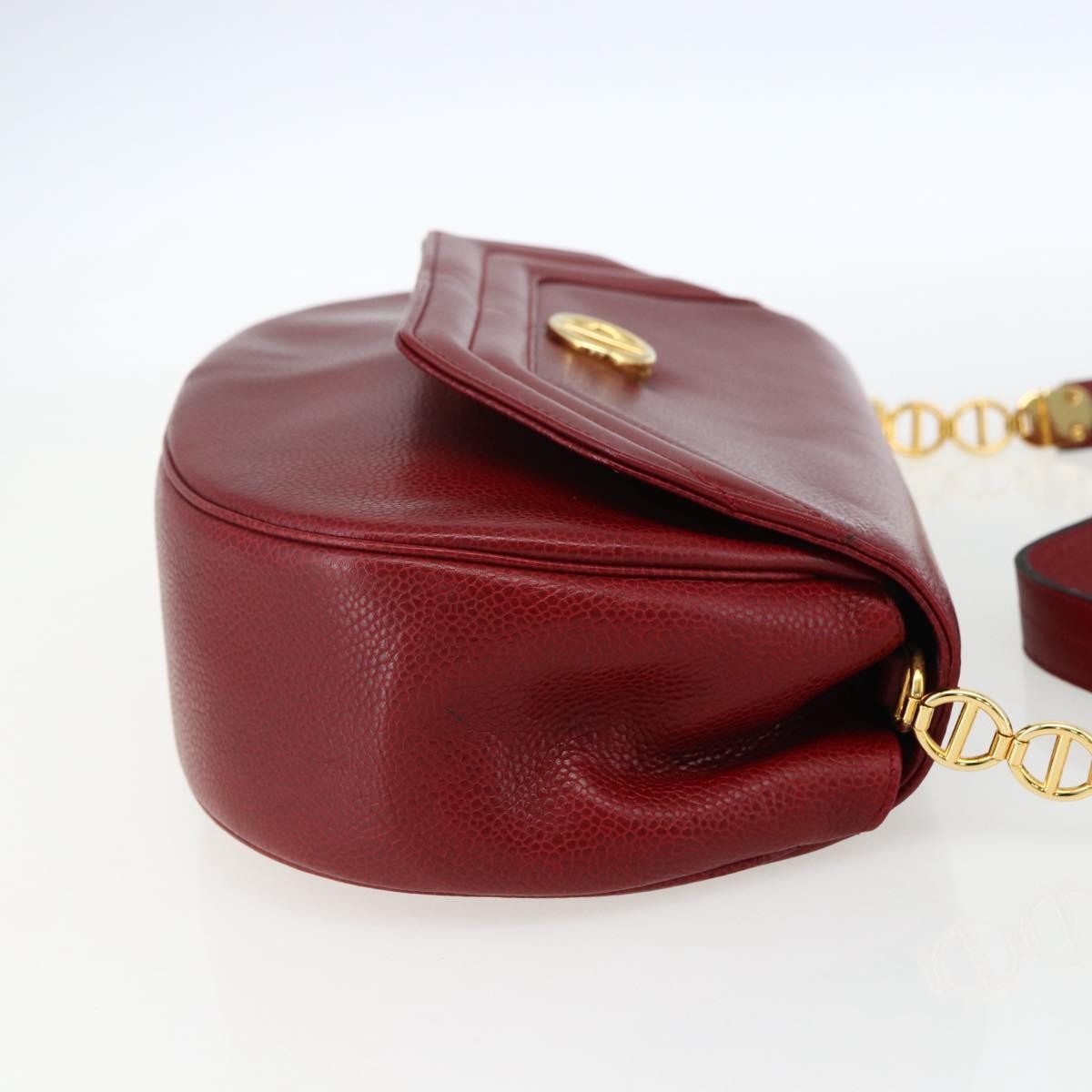 Christian Dior Vintage Shoulder Bag Leather Red Leather Shoulder Bag Bag ()