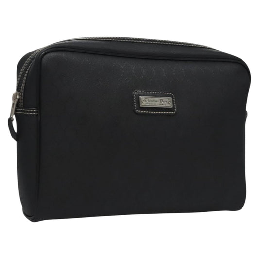 Christian Dior Vintage Honeycomb Clutch Canvas Black Canvas Clutche & Pouche Bag ()