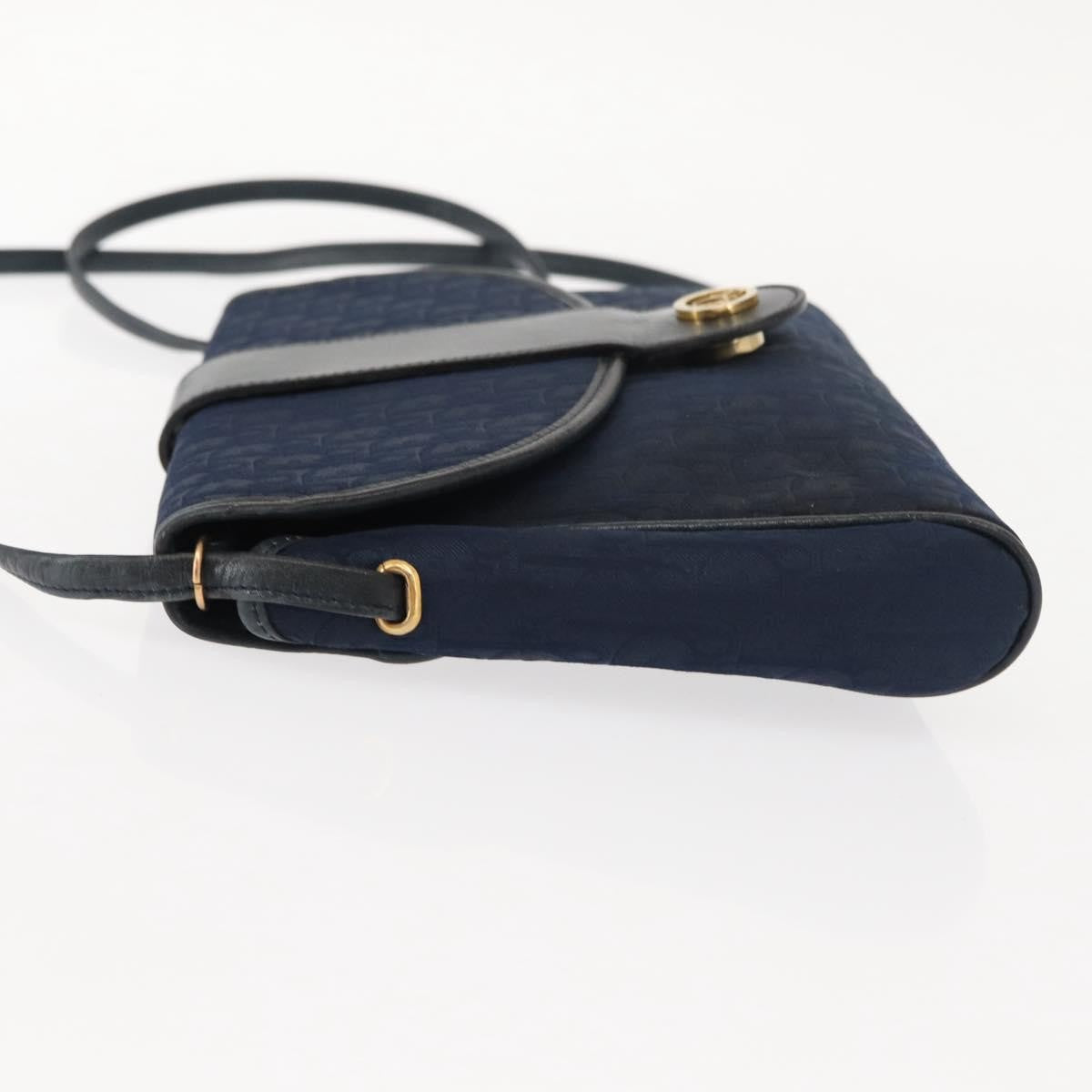 Christian Dior Vintage Trotter Shoulder Bag Canvas Navy Canvas Shoulder Bag Bag ()