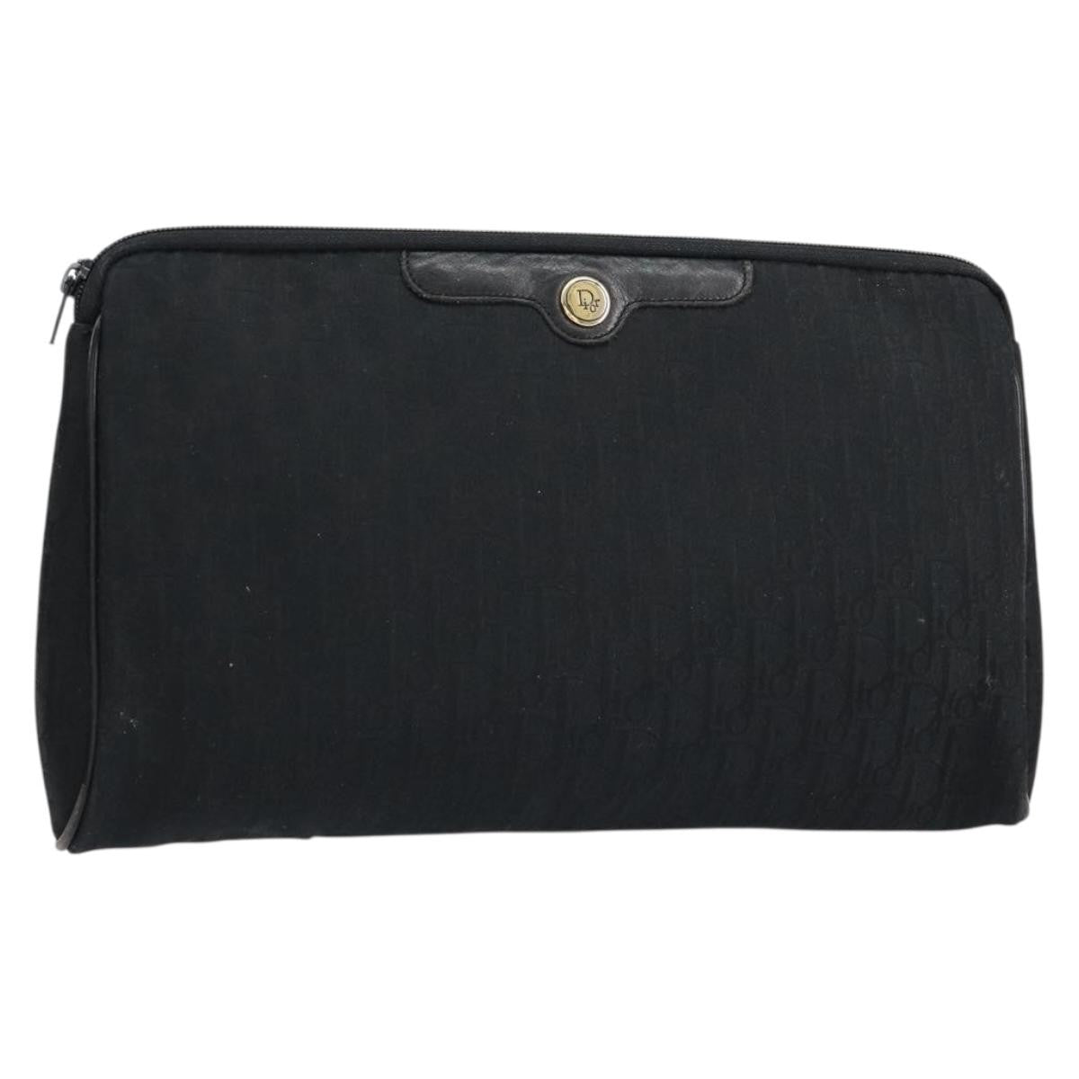 Christian Dior Trotter Pouch Diorissimo Canvas Black Canvas Clutche & Pouche Bag ()