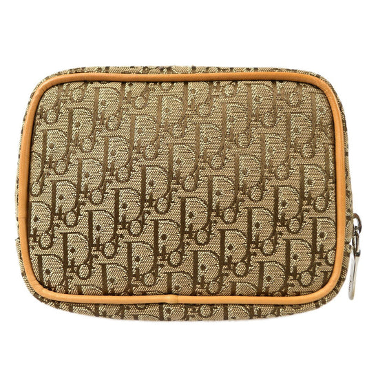 Christian Dior Vintage Trotter Pouch Canvas Beige Canvas Clutche & Pouche Bag ()