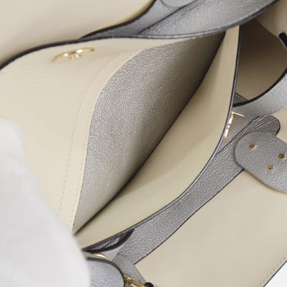 Christian Dior Open Bar Bag Leather Silver Leather Tote Bag Bag ()
