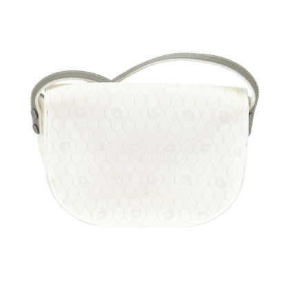 Christian Dior Vintage Honeycomb Shoulder Bag Canvas White Canvas Bag ()