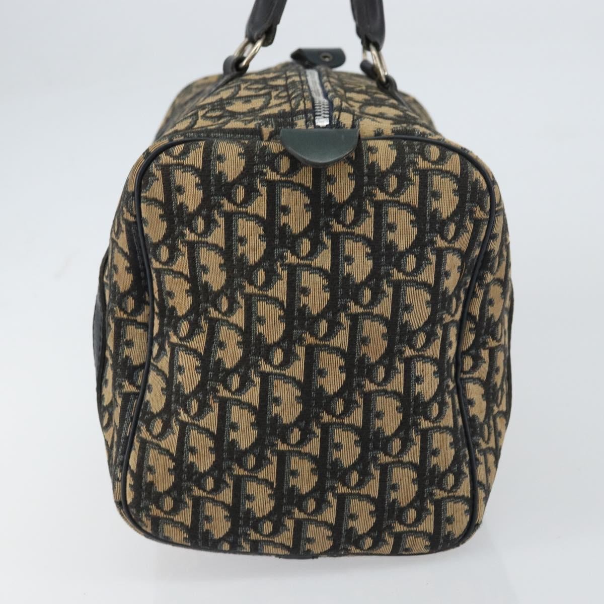 Christian Dior Vintage Trotter Boston Bag Canvas Navy Canvas Travel Bag Bag ()