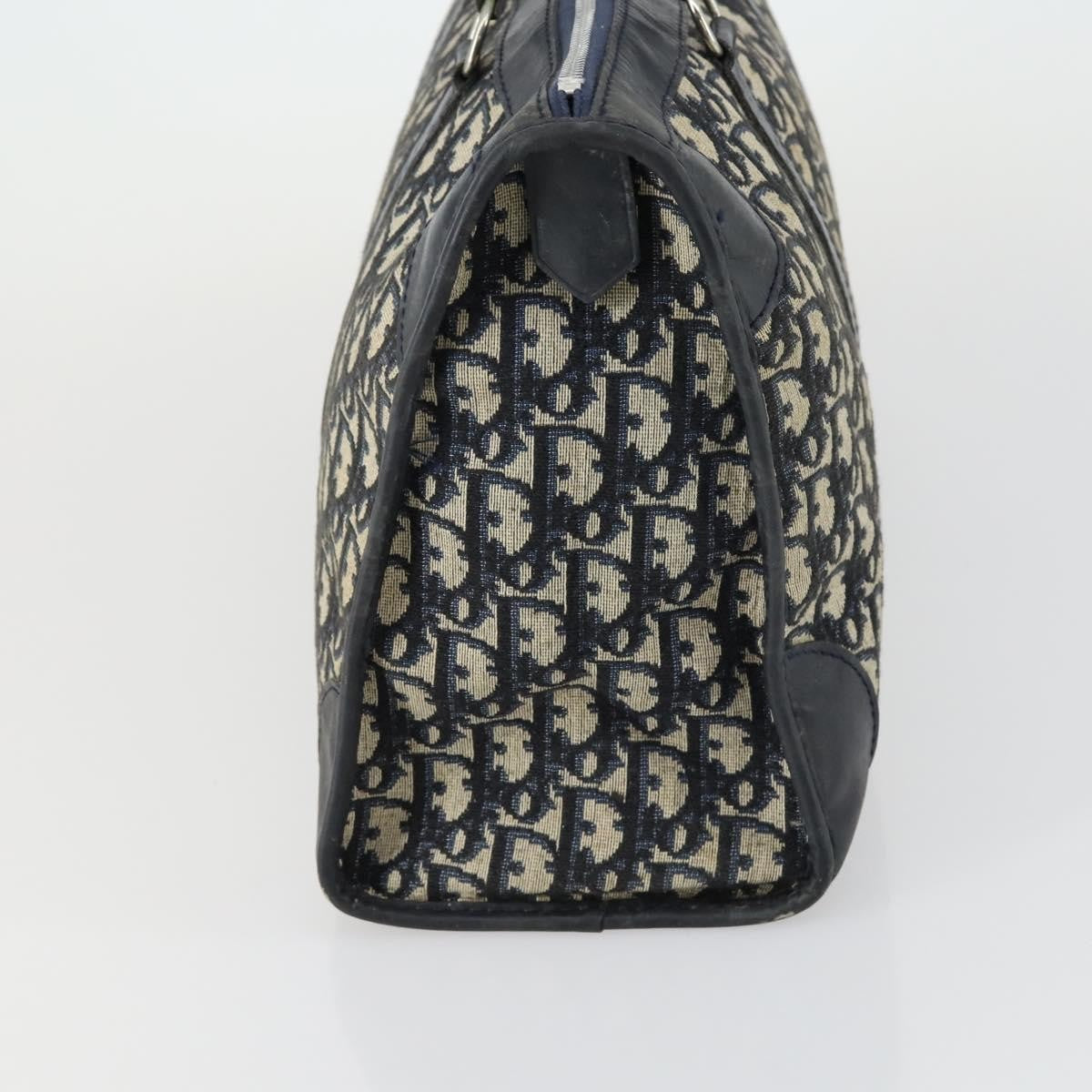 Christian Dior Vintage Trotter Boston Bag Canvas Navy Canvas Travel Bag Bag ()