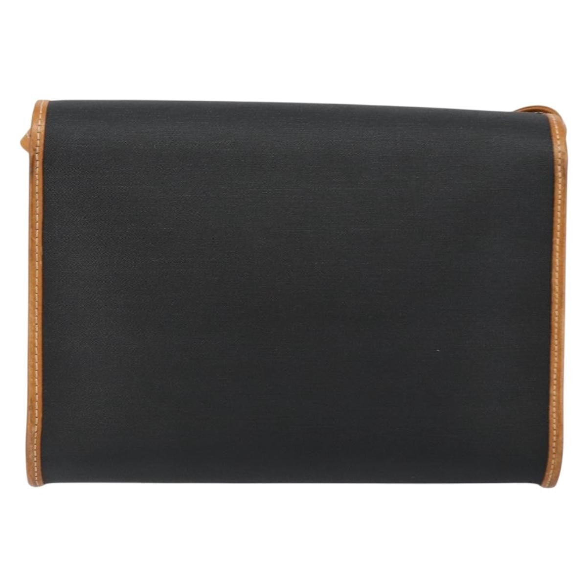 Christian Dior Vintage Cd Logo Shoulder Bag Leather Black Leather Shoulder Bag Bag ()