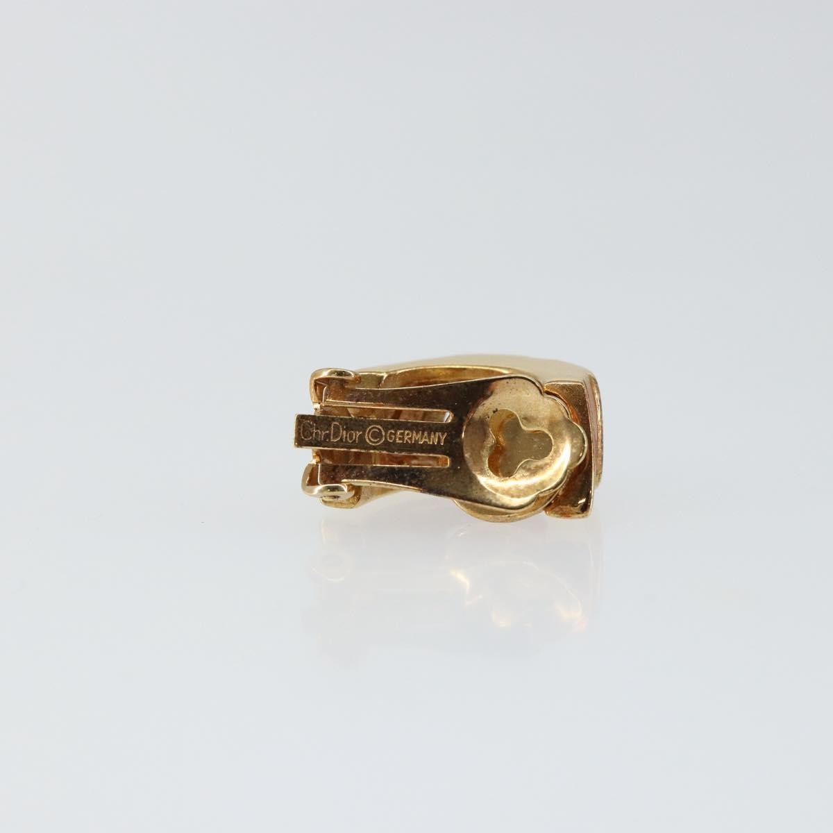 Christian Dior Vintage Cd Clip-On Earrings Metal Gold Metal Earrings Jewelry ()