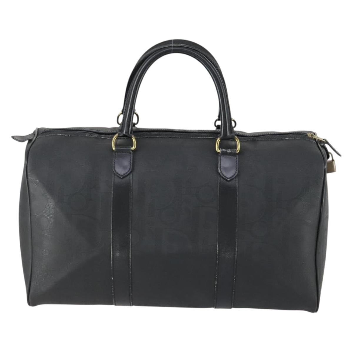 Christian Dior Vintage Trotter Boston Bag Pvc Black Pvc Travel Bag Bag ()