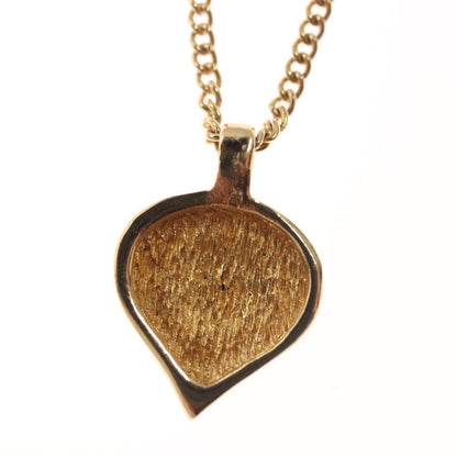 Christian Dior Logo Heart Pendant Necklace Metal Gold Metal Jewelry ()