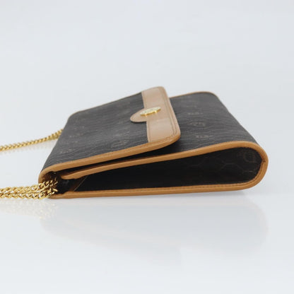 Christian Dior Vintage Honeycomb Chain Canvas Black Canvas Shoulder Bag Bag ()