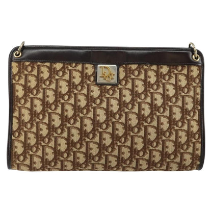 Christian Dior Vintage Trotter Shoulder Bag Canvas Brown Canvas Bag ()