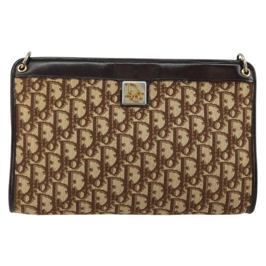 Christian Dior Vintage Trotter Shoulder Bag Canvas Brown Canvas Bag ()