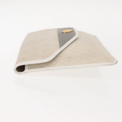Christian Dior Vintage Honeycomb Clutch Canvas White Canvas Clutche & Pouche Bag ()