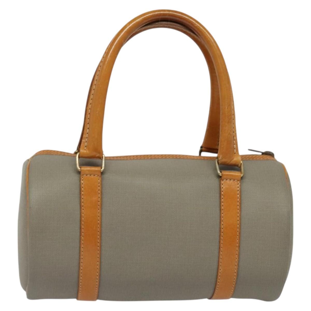 Christian Dior Vintage Cd Handbag Canvas Gray Canvas Handbag ()