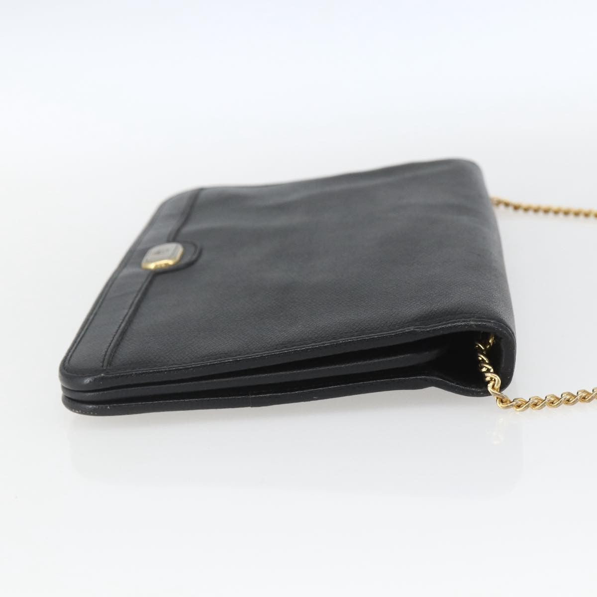 Christian Dior Vintage Shoulder Bag Leather Black Leather Shoulder Bag Bag ()