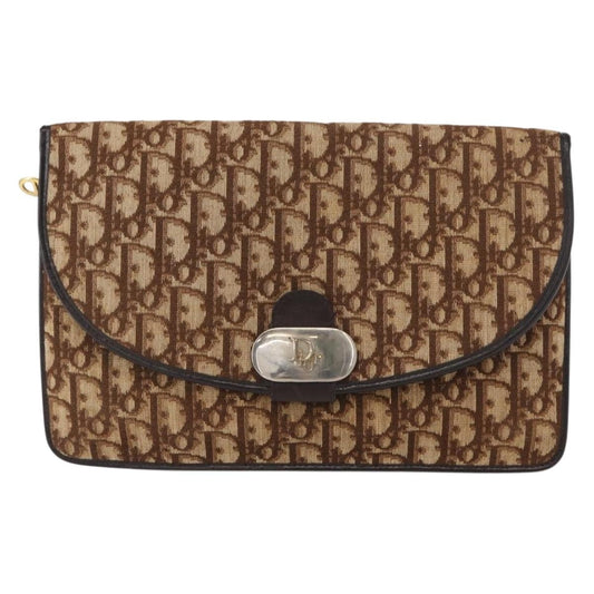 Christian Dior Vintage Trotter Shoulder Bag Canvas Brown Canvas Shoulder Bag Bag ()