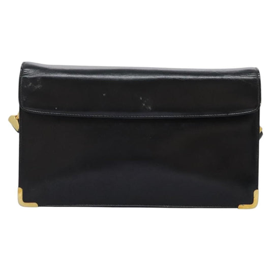 Christian Dior Vintage Shoulder Bag Leather Black Leather Shoulder Bag Bag ()