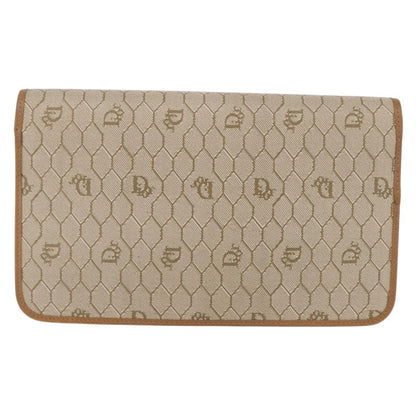 Christian Dior Vintage Honeycomb Chain Canvas Beige Canvas Shoulder Bag Bag ()