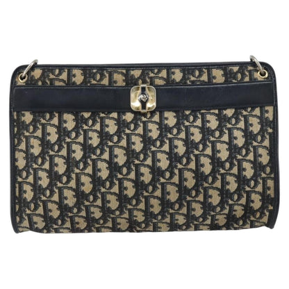 Christian Dior Vintage Trotter Shoulder Bag Canvas Navy Canvas Shoulder Bag Bag ()