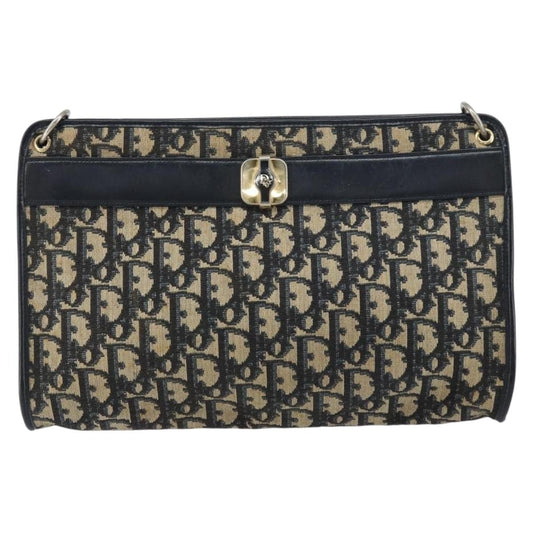 Christian Dior Vintage Trotter Shoulder Bag Canvas Navy Canvas Shoulder Bag Bag ()