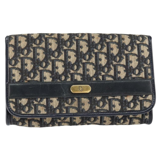 Christian Dior Vintage Trotter Shoulder Bag Canvas Navy Canvas Shoulder Bag Bag ()