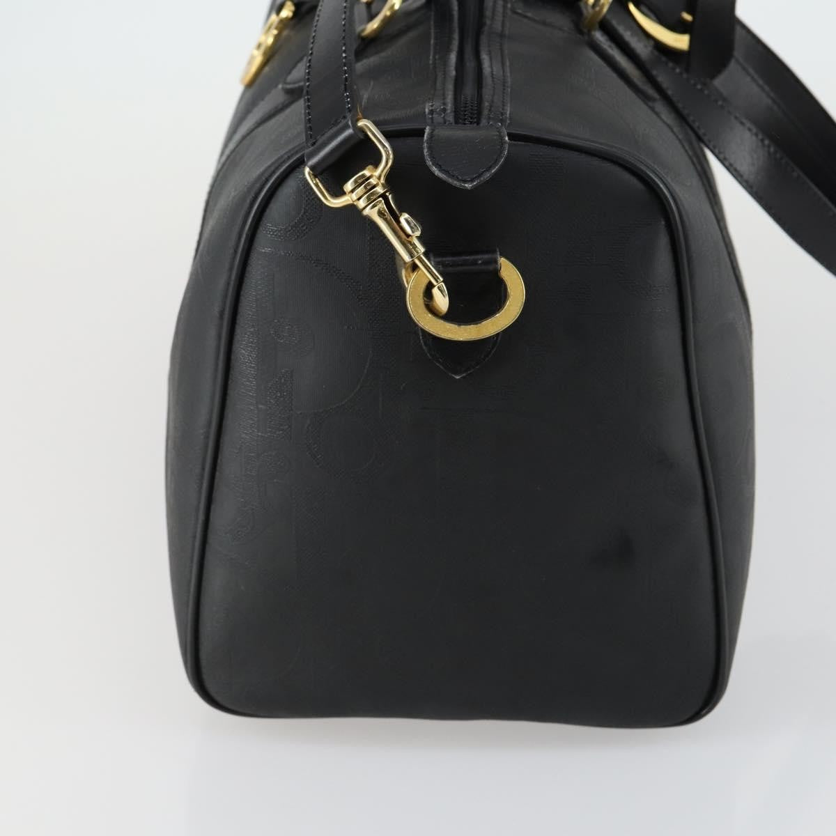 Christian Dior Vintage Trotter Boston Bag Canvas Black Canvas Travel Bag Bag ()