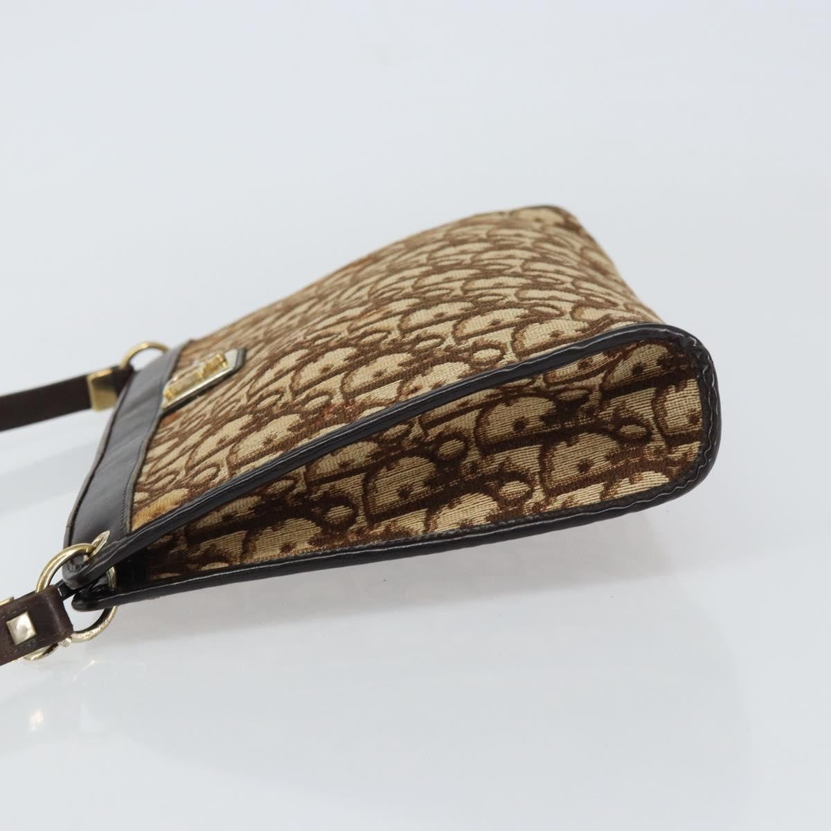 Christian Dior Vintage Trotter Shoulder Bag Canvas Beige Canvas Shoulder Bag Bag ()