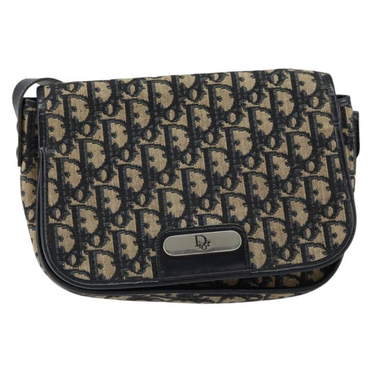 Christian Dior Vintage Trotter Shoulder Bag Canvas Navy Canvas Shoulder Bag Bag ()
