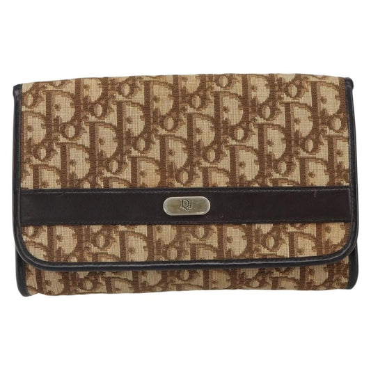 Christian Dior Vintage Trotteur Chain Shoulder Bag Canvas Beige Canvas Shoulder Bag Bag ()