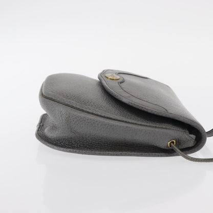 Christian Dior Vintage Cd Logo Shoulder Bag Leather Gray Leather Shoulder Bag Bag ()