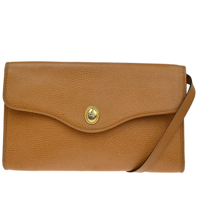 Christian Dior Vintage Cd Logo Shoulder Bag Leather Brown Leather Shoulder Bag Bag ()